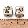 Printed Opaque Acrylic Beads AC-CBAD204-01-3