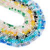  12 Strands 6 Colors Electroplate Glass Beads Strands EGLA-TA0001-31-8