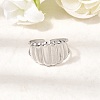 304 Stainless Steel Cuff Open Rings STAS-H259-05P-2