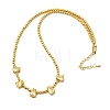 Brass Pave Cubic Zirconia Teardrop Pendant Round Beaded Necklaces NJEW-C121-01G-03-4