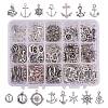Tibetan Silver Anchor & Helm Pendants TIBEP-PH0004-15AS-1