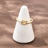 Brass Micro Pave Cubic Zirconia Finger Rings RJEW-C153-01G-02-1