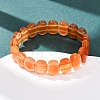 Dyed & Heated Natural Carnelian Faceted Beaded Stretch Bracelets for Women BJEW-K251-07P-2