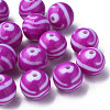 Opaque Striped Acrylic Beads MACR-S373-27B-02-7