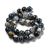 Faceted Natural Fire Crackle Agate Beads Strands G-F447-12mm-N09-3