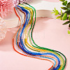  10 Strands 10 Colors Transparent Glass Beads Strands GLAA-TA0001-77-17