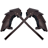 1Pc Medieval PU Leather Double Shoulder Armor AJEW-CL0002-44-1