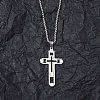 201 Stainless Steel Pendant Necklaces for Man NJEW-Q336-03B-P-2