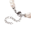 Natural Pearl Beaded Necklace with 304 Stainless Steel Clasp for Women NJEW-JN04143-6