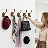 6Pcs Aluminum Wall Mounted Hook Hangers ODIS-JOY0001-02A-5