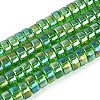 AB Color Plated Transparent Glass Beads Strands GLAA-T026-3x6mm-T08-1
