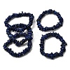 Natural Lapis Lazuli Chip Beaded Stretch Bracelets GG-CBA0FEA-01A-4