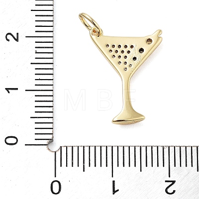 Rack Plating Brass Micro Pave Cubic Zirconia Pendants KK-NH0003-02G-1