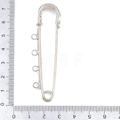 Iron Rhinestone Safety Pins Brooch Findings IFIN-A021-01D-P-1