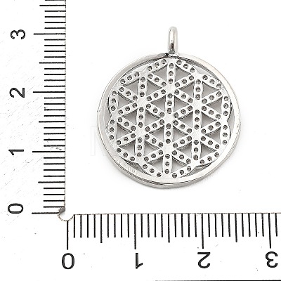 Brass Micro Pave Cubic Zirconia Pendants KK-L228-33P-1