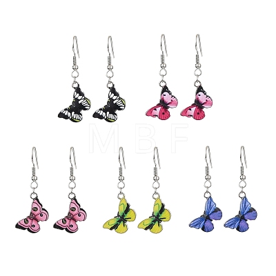 Alloy Enamel Dangle Earrings EJEW-JE05450-1