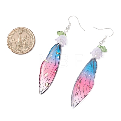 4 Pairs Brass Wing Dangle Earrings EJEW-TA00695-1