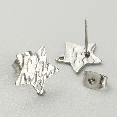 304 Stainless Steel Stud Earring Finding STAS-TAC0011-03E-P-1