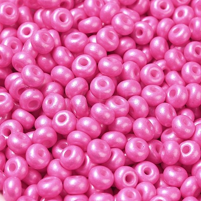 Baking Paint Luster Glass Seed Beads SEED-B001-04A-05-1