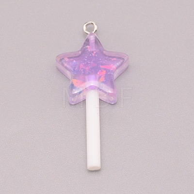 Resin Pendants RESI-WH0025-11D-1