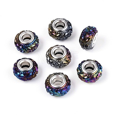 Opaque Resin European Beads RESI-T057-29A-1