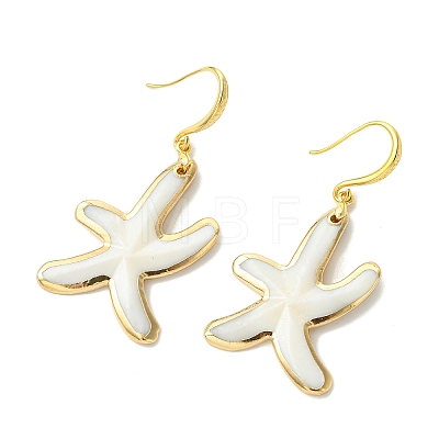 Natural Freshwater Shell Dangle Earrings EJEW-JE07203-1