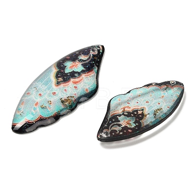 4Pcs 4 Styles Transparent Epoxy Resin Pendants RESI-B032-01B-1