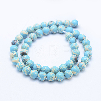 Synthetic Imperial Jasper Beads Strands G-F531-6mm-H04-1