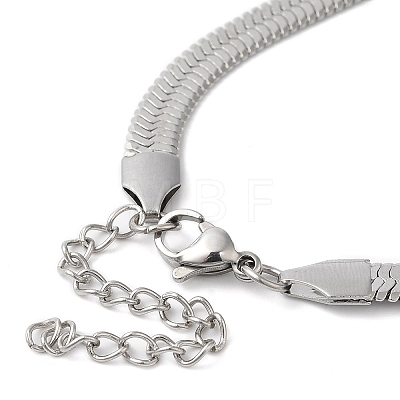 304 Stainless Steel Herringbone Chain Bracelet for Men Women BJEW-Q998-01P-1