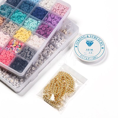 DIY Heishi Bead Style Stretch Bracelets Making Kits DIY-JP0005-86-1