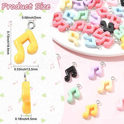 40Pcs Opaque Resin Pendants RESI-CJ0005-30-1