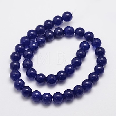 Natural & Dyed Malaysia Jade Bead Strands G-A146-10mm-A22-1