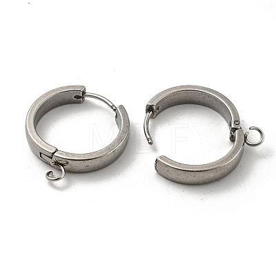 Tarnish Resistant 201 Stainless Steel Huggie Hoop Earrings Findings STAS-A167-01V-P-1