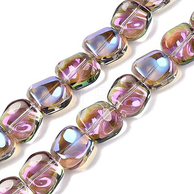 Electroplate Glass Beads Strands X-EGLA-N012-07S-1