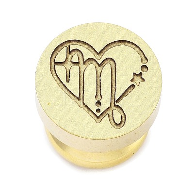 Constellation Golden Tone Wax Seal Brass Stamp Heads LS-STAM-P002-02G-02-1