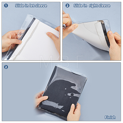 Transparent PVC Book Cover OFST-WH0004-105A-1