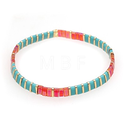 Bohemian Glass Seed Beaded Stretch Bracelets JM4508-4-1