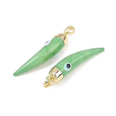 Handmade Evil Eye Lampwork Pendants LAMP-F031-01G-08-1