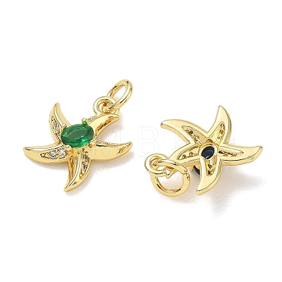 Brass with Rhinestone Charms RB-CBA6830-06G-1