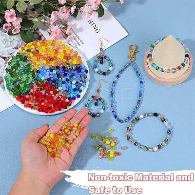 2 Bags Imitation Artificial Crystal Glass Beads GLAA-SZ0001-95C-08-1