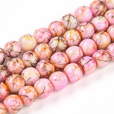 Baking Paint Glass Beads X1-DGLA-N003-8mm-B02-1