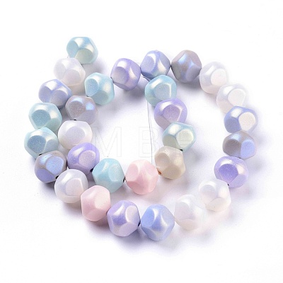 Spray Painted Resin Beads Strands X-RESI-N027-03A-1