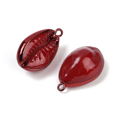 Spray Painted Natural Cowrie Shell Pendants SHEL-K006-49-1