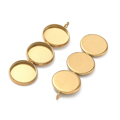 304 Stainless Steel Pendant Cabochon Settings STAS-K320-03A-G-1