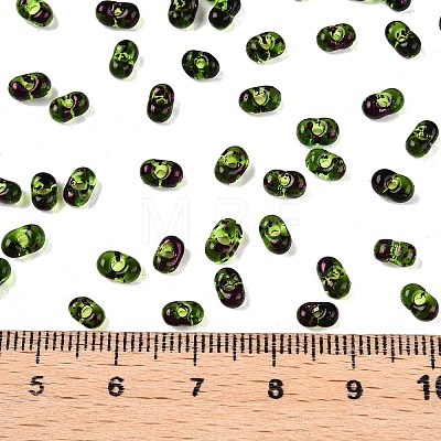 Picasso Spray Painted Glass Seed Beads SEED-T006-04-17-1