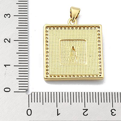 Brass Micro Pave Clear Cubic Zirconia Pendants KK-A221-26G-02-1