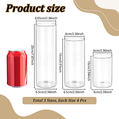12Pcs 3 Styles Glass Vase AJEW-TW0001-23-1