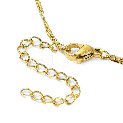304 Stainless Steel Curb Chain Necklaces NJEW-K264-02G-1