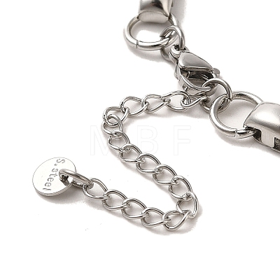 Non-Tarnish 304 Stainless Steel Rectangle Link Chain Bracelets BJEW-Q776-04P-1