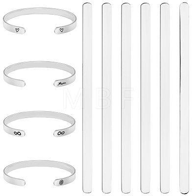 304 Stainless Steel Bangle Blank Strips MAK-WH0016-02B-P-1